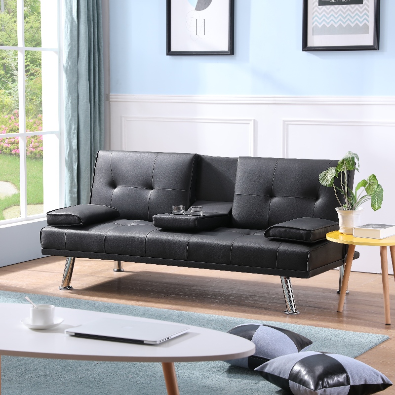 Canapea canapea din piele faux set cu canapea canapea pliabilă